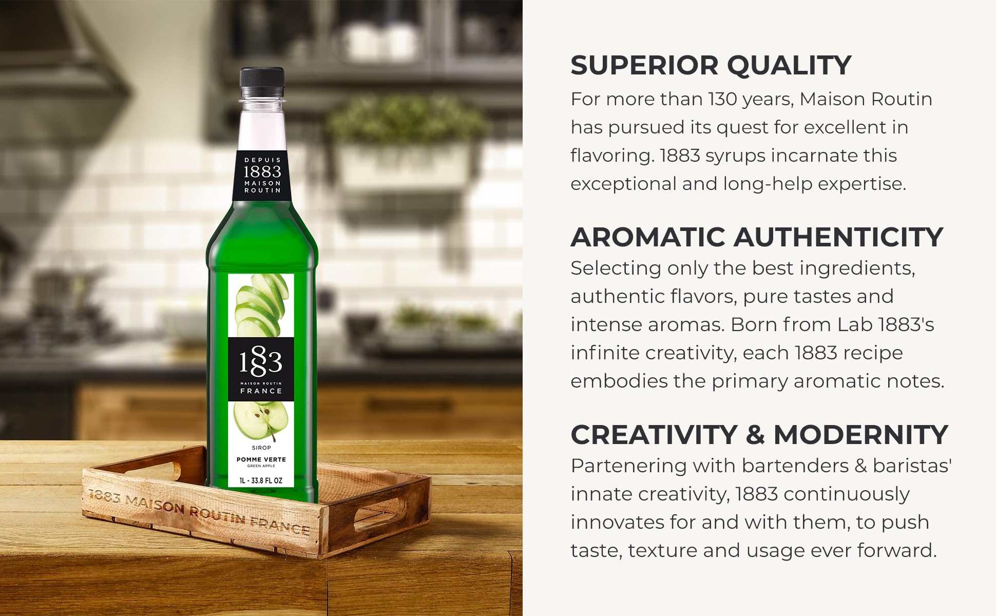 Amazon.com: 1883 Green Apple Syrup for Drinks, Made in France, 1