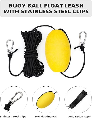 Miniatura 7 de BLUEWING 62" Drift Sock Sea Anchor con boya Ball Float Strap con clips de acero inoxidable 840D Nylon Sea Anchor Drogue para barco marino..