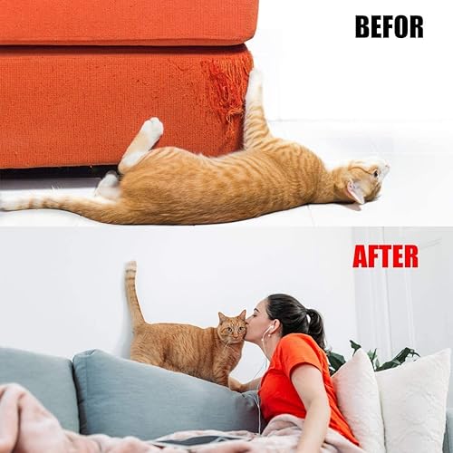Miniatura 7 de Petslucent Cinta protectora para muebles de arañazos para gatos, cinta de entrenamiento antiarañazos para gatos, protectores de patas adhesivas