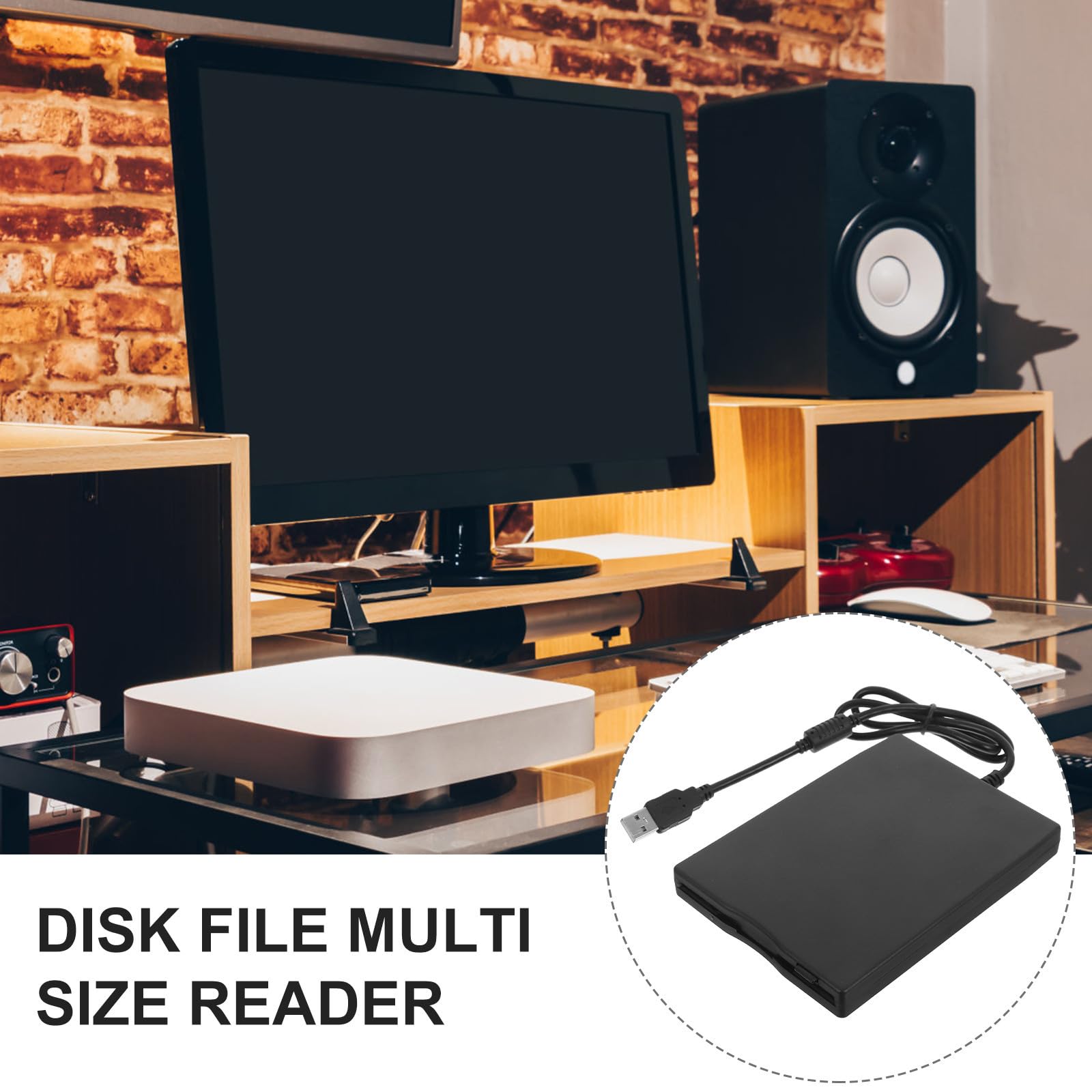 Adaptador de Unidad de Disquete a USB, Conductor de disquetes para computadora portátil y de Escritorio, Lector de Unidad Externa de 3,5 Pulgadas