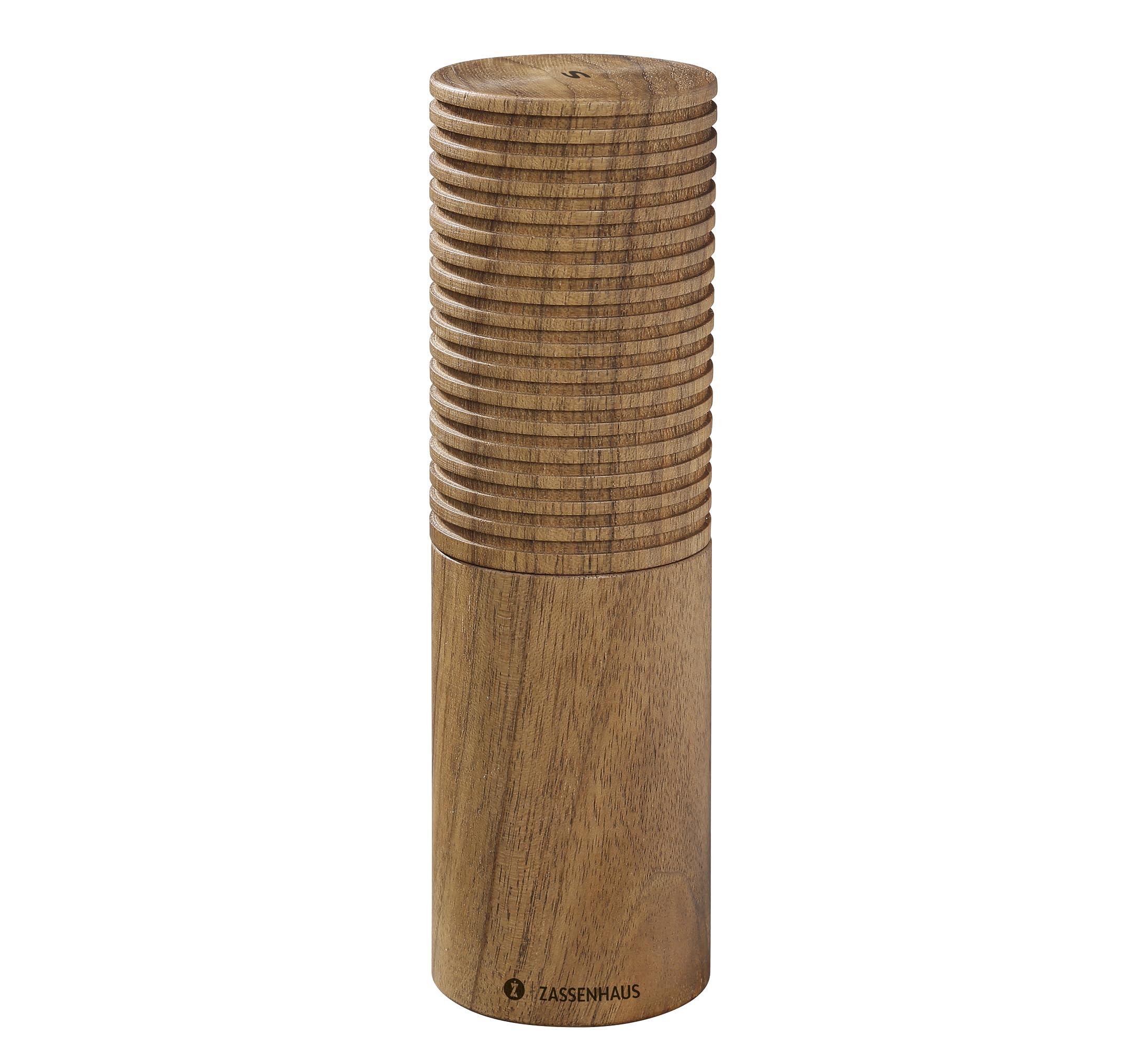 Zassenhaus Salzmühle HUSUM 18 cm, Nussbaum, stufenloses Keramikmahlwerk