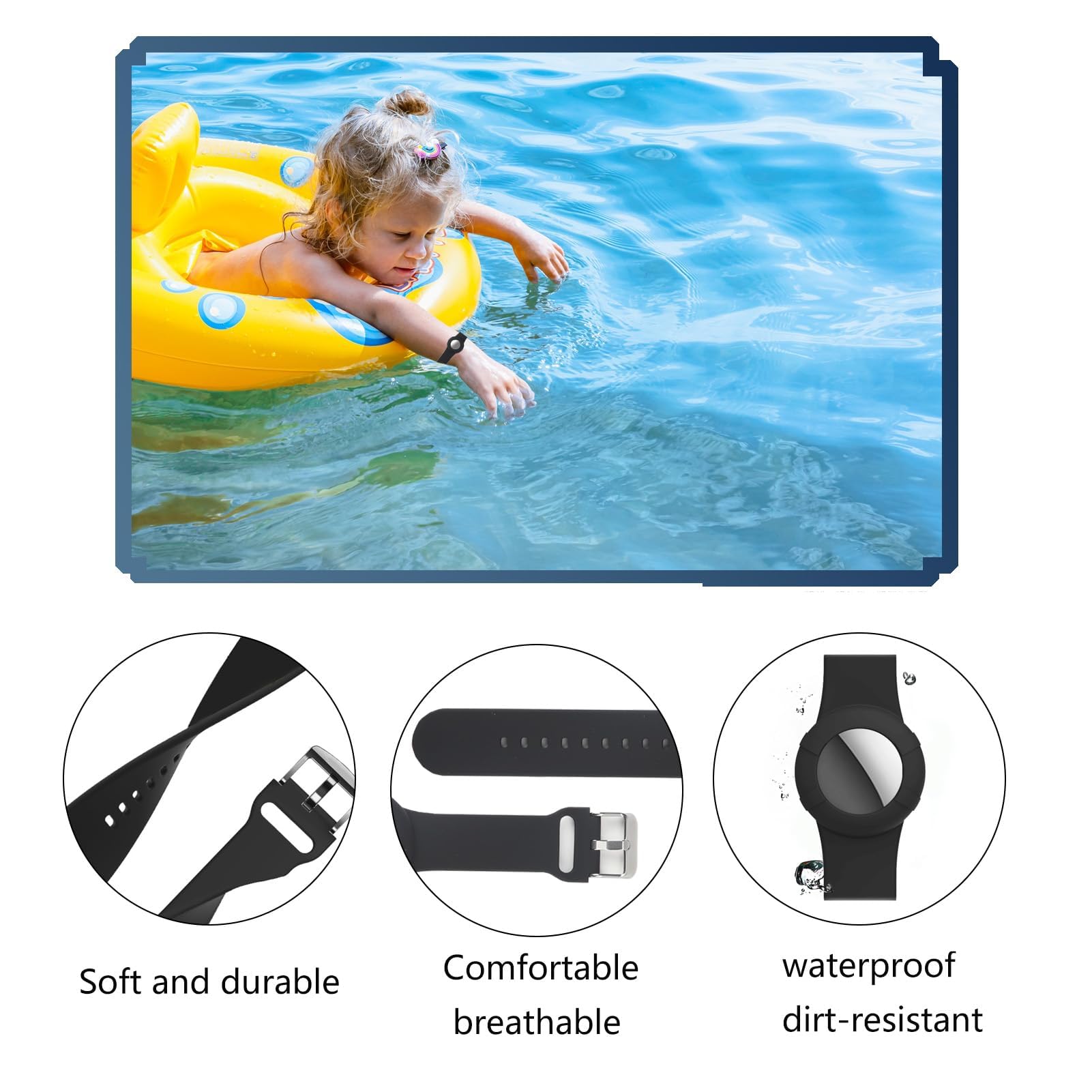 Jawfait Princess Cruise Medallion Holder Accessories, Waterproof Silicone Wristband for Holding Carnival Ocean Medallion for Skin Fit Men Women Girls Children (2 Pcs Set (Wristband))