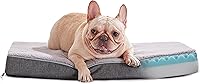 Vista 11 de Cama extragrande para perros, camas refrescantes para perros grandes, cama ortopédica lavable para mascotas para jaula con espuma viscoelástica
