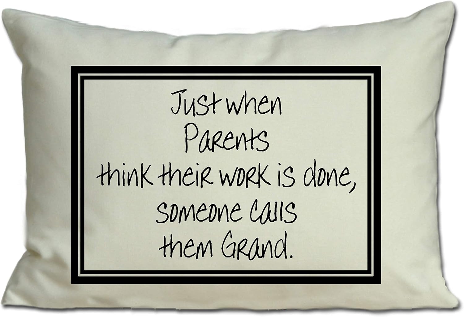 Parents Promoted to Grandparents Pillow for Pregnancy Reveal Announcement 'Someone Calls Them Grand'