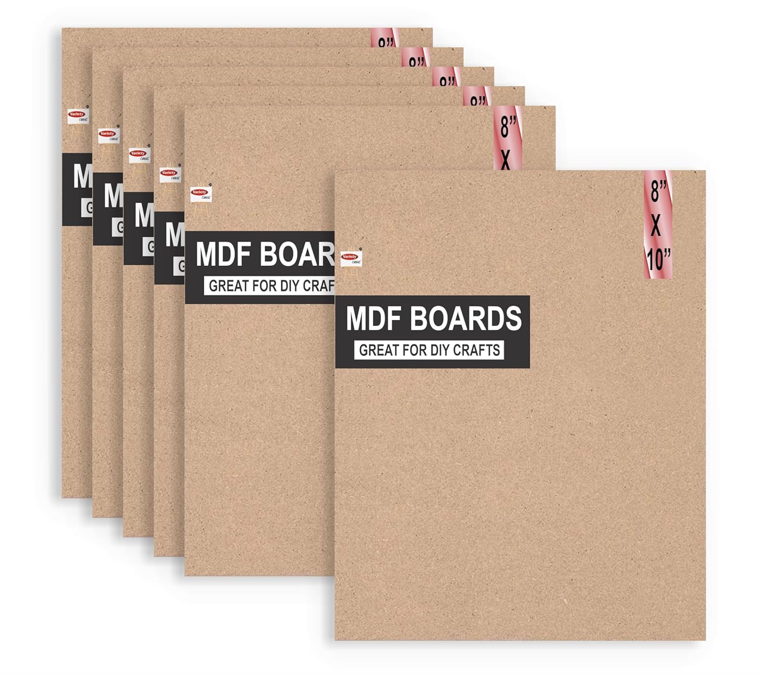 Berrybox 8x10 inch Square MDF Boards 6 Piece for Mandala, Lippan, Resin Art & Craft, 3mm Thick - Premium Cardboard Material for Artists, Art and Craft Students (6)-image-13