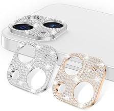 iPhone 15 / iPhone 15 Plus Camera Protective Film Lens Cover [Set of 2] Silver + Rose Gold Camera Cover Camera Lens Protective Cover for iPhone 15 / iPhone 15 Plus Compatible Camera Film