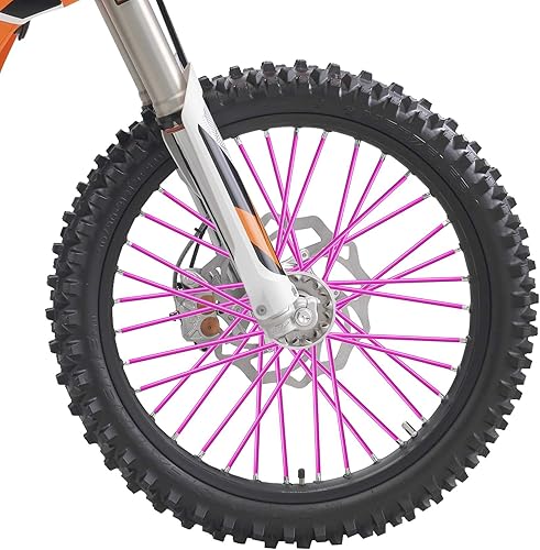 Miniatura 30 de PSLER 72 fundas de radios para decoración de tuberías para motocicleta, motocross, pit Dirt Bike Azul cielo