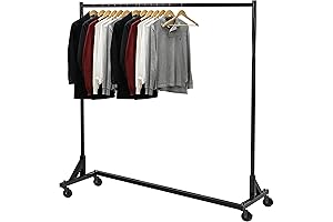 Simple Houseware Black Commercial Z Base Tall Clothing Rack