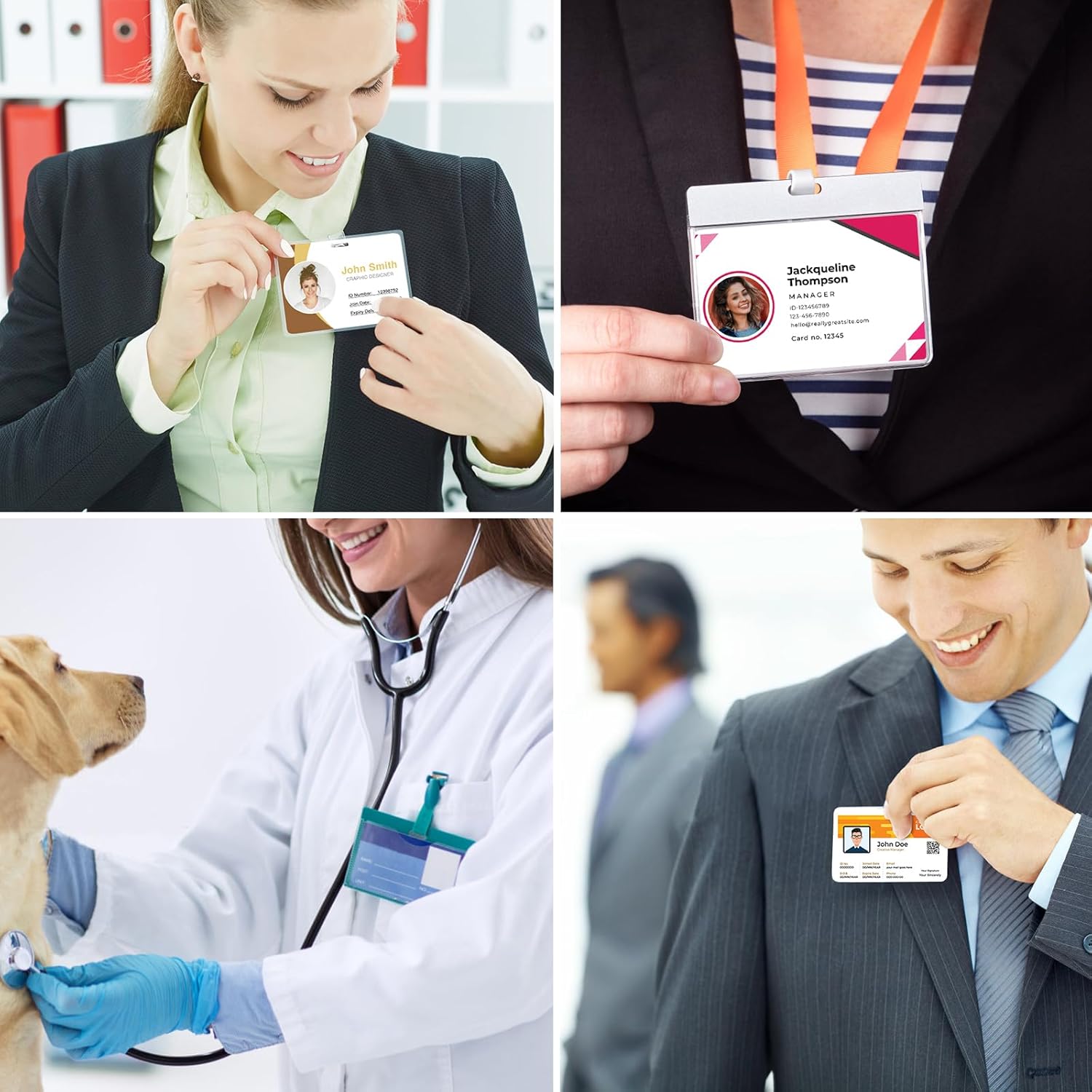 250 Pack Premium Blank PVC Cards with Slot Punch on Long Side - Horizontal Slot Punch Blank ID Cards- CAETOUNG CR80 30 Mil Graphic Quality White Plastic Cards for Photo ID Badge Printers