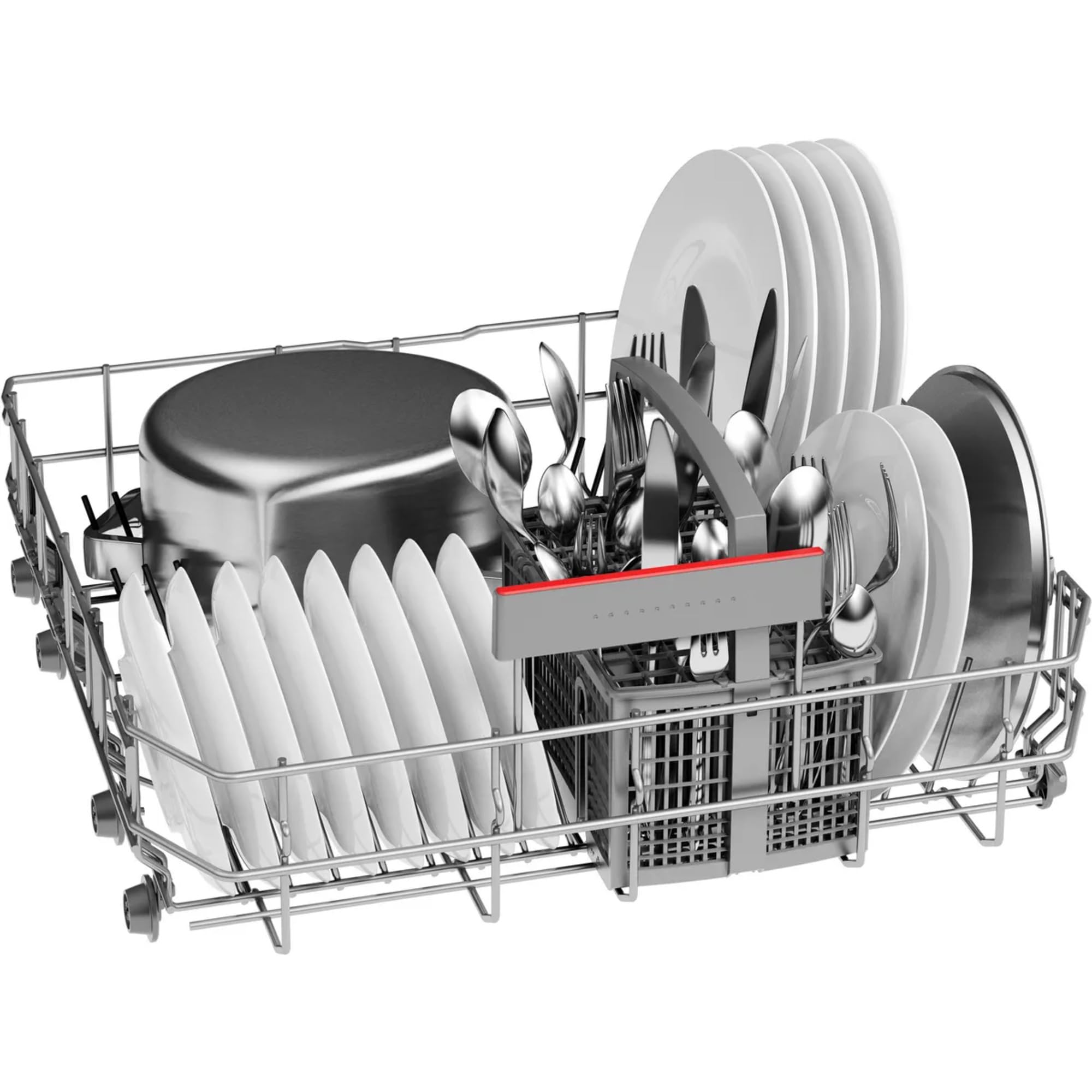 Bosch SMI4ETS08E Serie 4 - Lavavajillas inteligente parcialmente integrado (60 cm, cesta para cubiertos, lavavajillas con asistente de programación, muy silencioso, cesta superior regulable en altura,