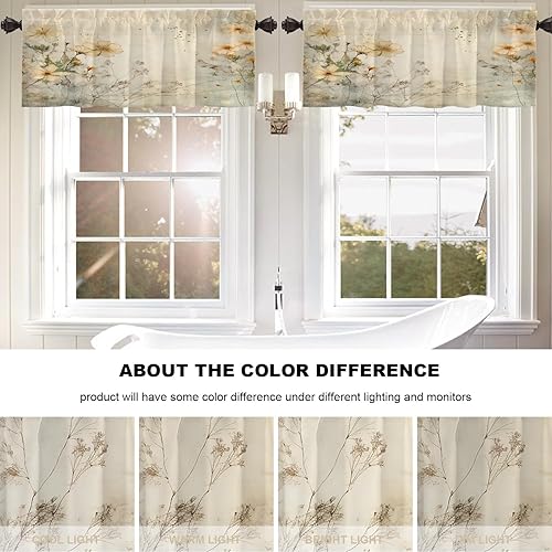 Miniatura 1187 de Cenefas de cocina modernas con patrón de cobre marrón dorado para ventanas, cenefas opacas abstractas de marcas de arañazos y cortinas opacas