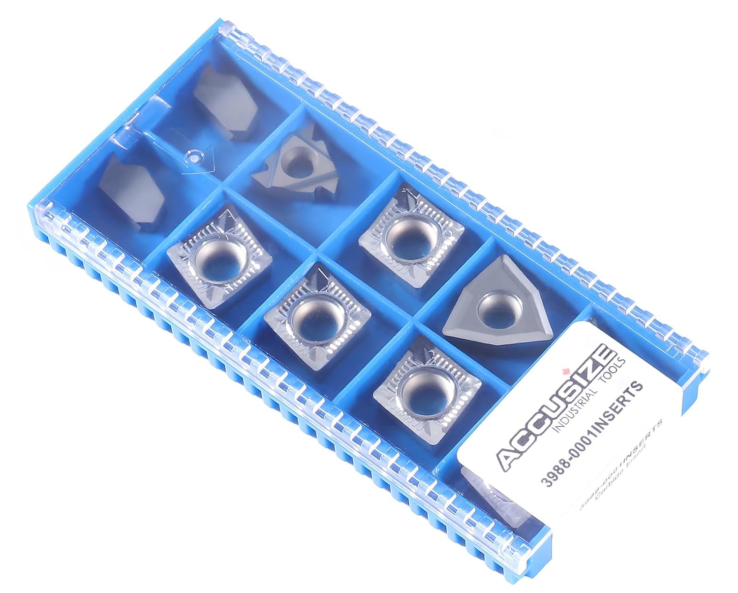 Accusize Industrial Tools 2 Pc of Each Kind of Carbide Inserts for 3988-0001, for Cutting Aluminum, 10 Pc, 3988-0001INSERTS