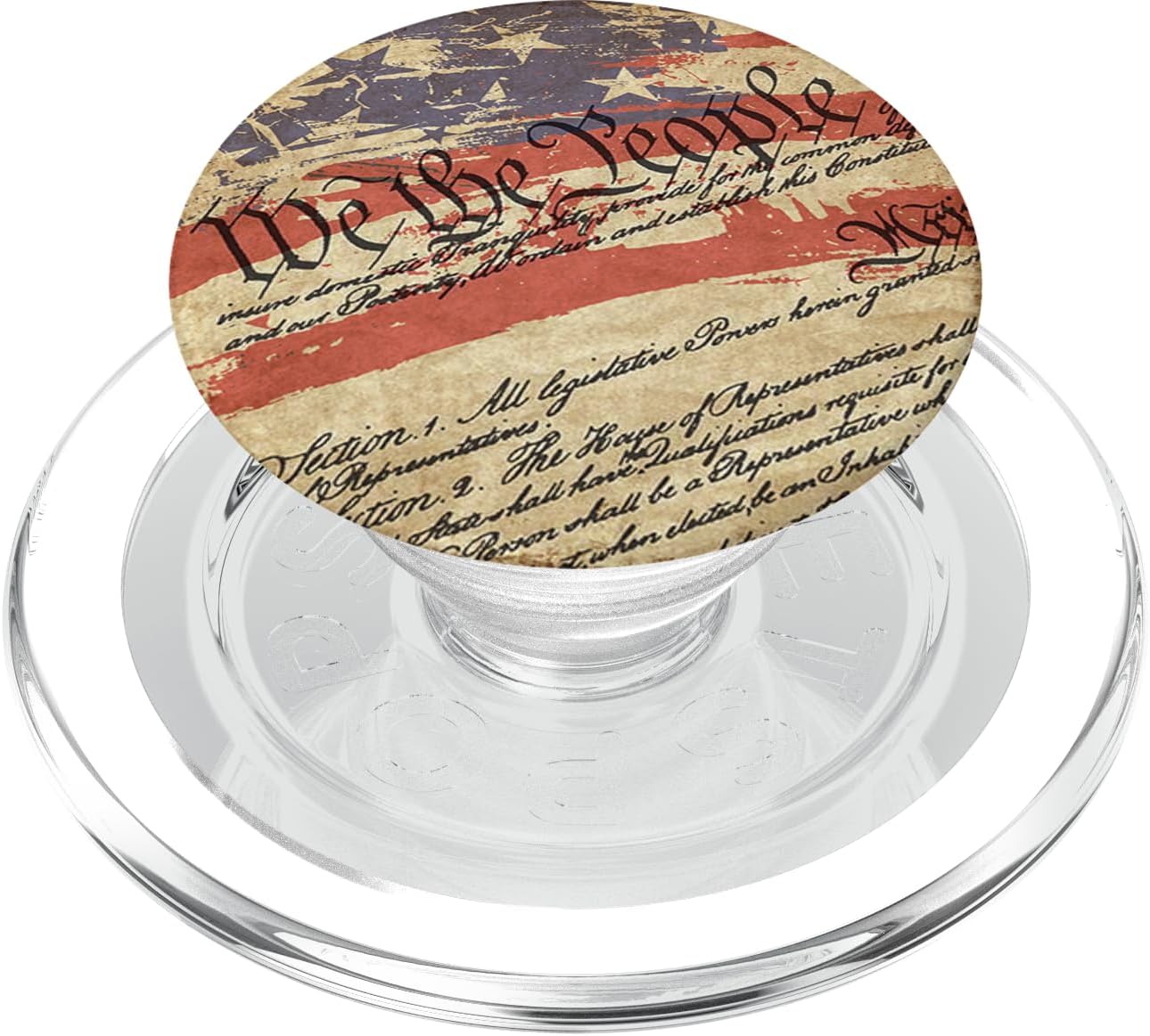 We The People Constitution USA Flag 2nd Amendment PopSockets PopWallet for MagSafe