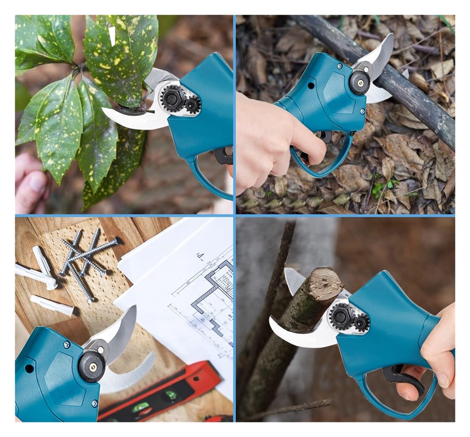 Sekatory elektryczne, Nożyczki elektryczne Bezprzewodowe nożyce do przycinania Ogrodowe akumulatorowe sekatory Narzędzia Bonsai(No Battery)