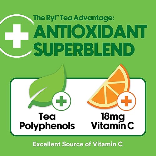 Miniatura 6 de Ryl - Té helado, verde, supermezcla antioxidante, cero azúcar, bajo en carbohidratos, té helado cero calorías, 16.0 onzas líquidas (paquete de 12)