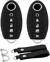 Vista 12 de Funda para Llavero de Silicona para Auto Compatible con Ford F150 Explorer Mustang Edge, para Lincoln MKZ MKX MKC con 5 Botones, Protector Completo