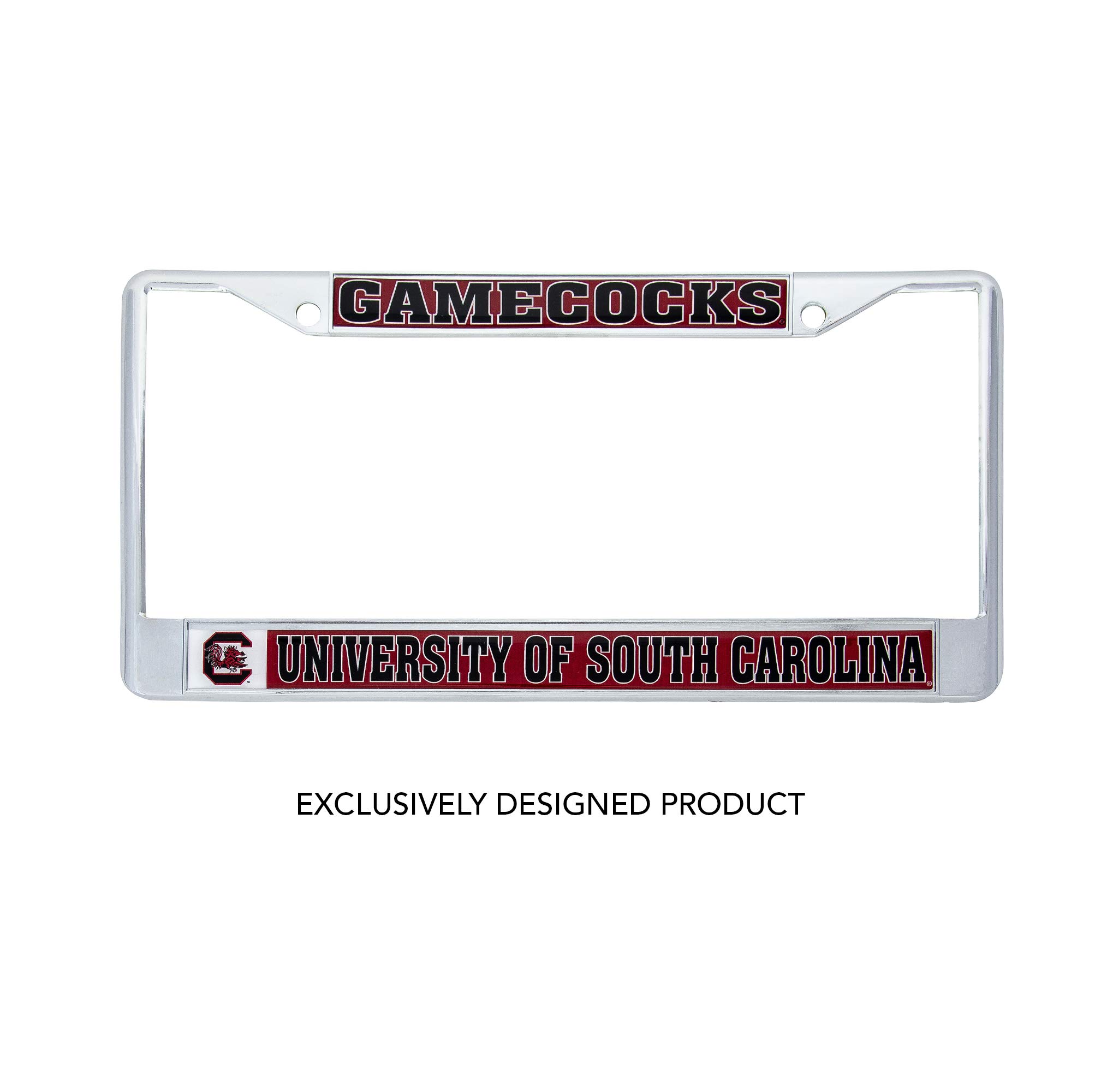 Desert Cactus University of South Carolina Gamecocks USC Cocky Car Accessories Metal License Plate Frame and Tag Holder for Front or Rear of Car (Mascot)