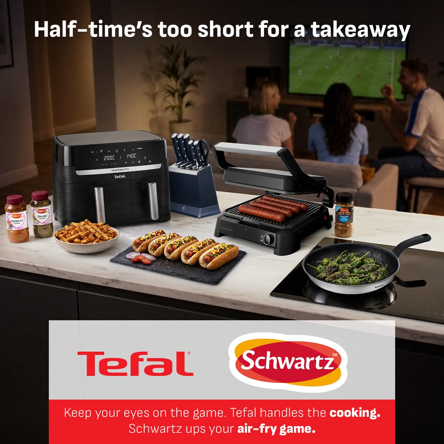 Tefal GC520DG1 grill 3 w 1, XL, do użytku wewnątrz i na zewnątrz, regulowana powierzchnia, rozmiar XL, nadaje się do mycia w zmywarce, płytki z powłoką zapobiegającą przywieraniu, stal nierdzewna