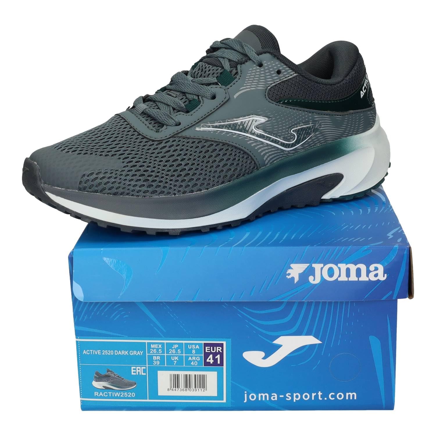 Joma RACTIW2520 Zapatillas Running Hombre Joma Meta Gris Transpirables con amortiguación Rebound Hombre Deportivos