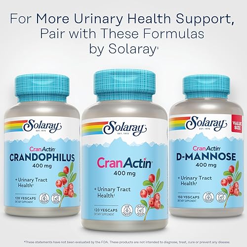 Miniatura 6 de Solaray CranActin Extracto de arándano de 400 mg suplemento concentrado de arándano para la salud del tracto urinario y el apoyo de la vejiga con