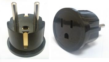 USA/Asia/Australia to Europe, Germany, France, Russia Plug Adapter 2 Pack - Type E/F Schuko Grounded American to European Plug Adaptor for Mobile Cell Phone, Laptop, Tablet Chargers