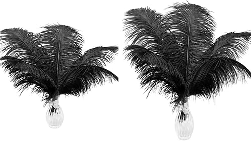 Ballinger 24 plumas de avestruz de 10-12 pulgadas y 12 plumas de avestruz de 12 a 14 pulgadas para bodas, fiestas y hogar
