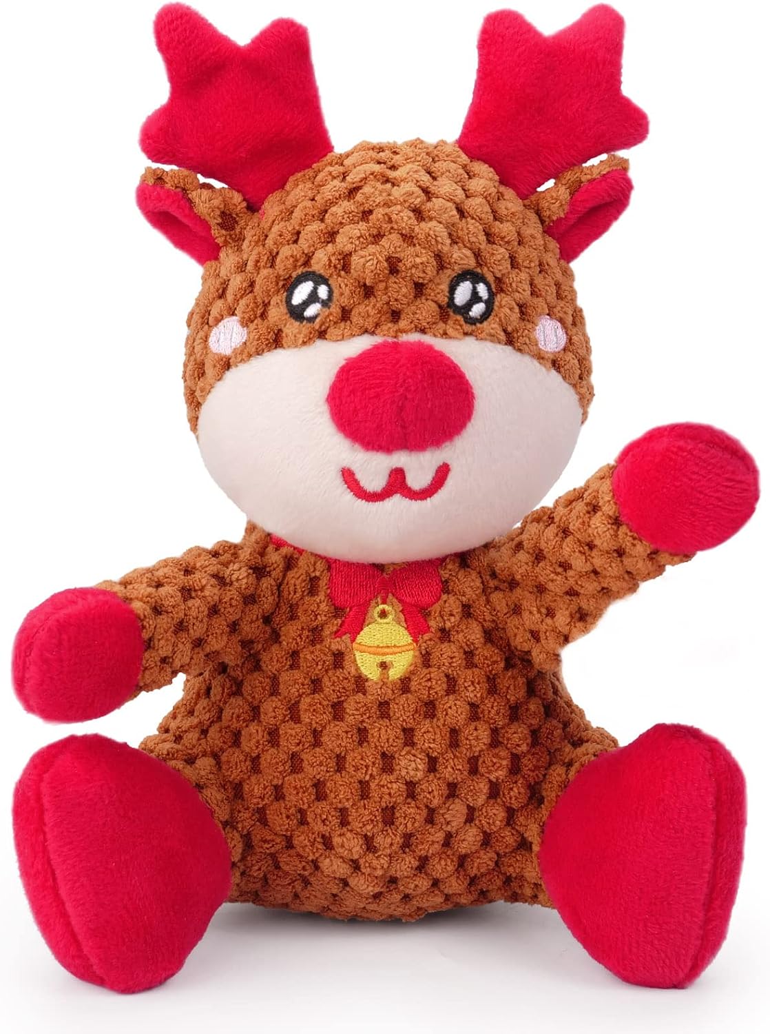 Epesiri 𝐗𝐌𝐀𝐒 𝐆𝐈𝐅𝐓 Christmas Squeaky Dog Toys, Crinkle Dog Toys for Large Dogs, Puppy Chew Toys for Small Dogs, Soft Stuffed Plush Dog…