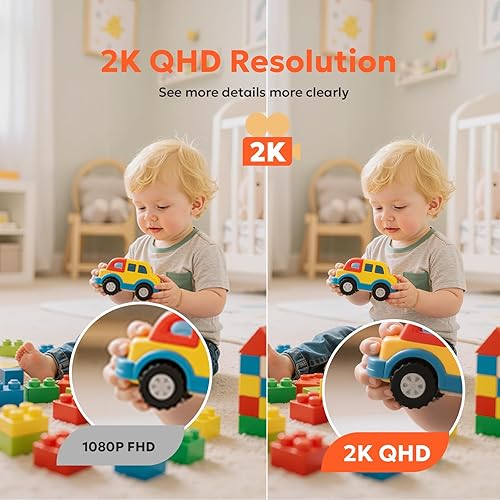 Miniatura 2 de owltron Cámara interior 2K, 360 cámaras para seguridad en el hogar con detección de movimiento, monitor de bebé con aplicación de teléfono, cámara