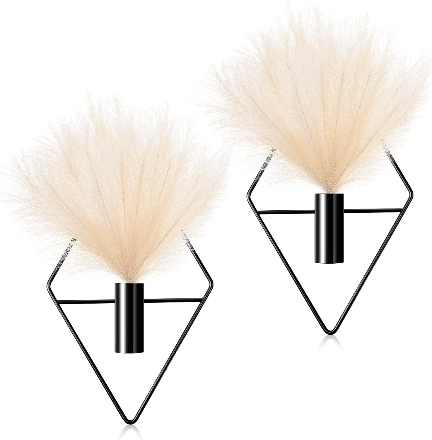 2 Pcs Hanging Planters with Artificial Plants Metal Hanging Vase Indoor