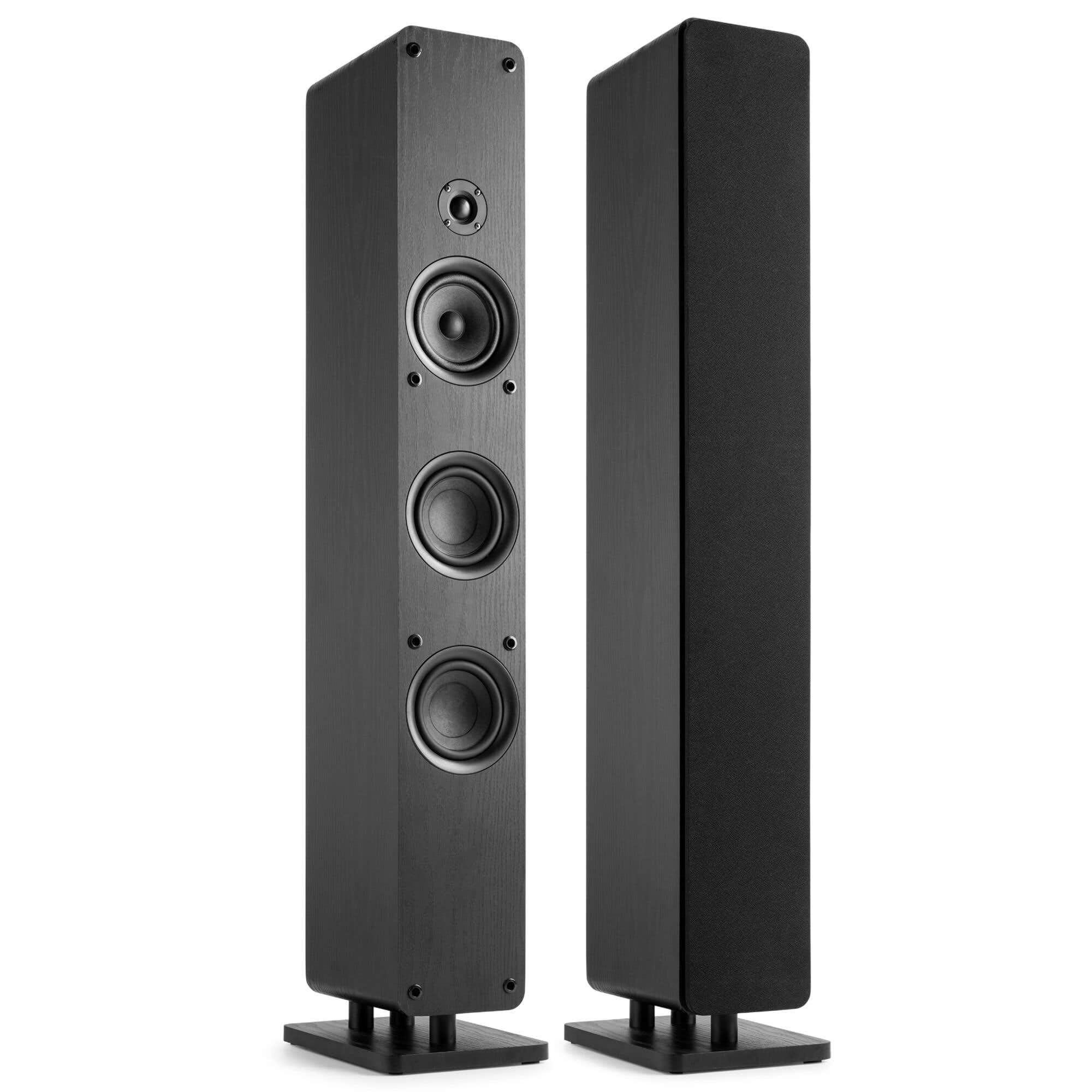 Audizio Arco – Pack Altavoz Activo + pasivo 320W, Bluetooth 5.2, USB, Entrada óptica Toslink y Sistema estéreo HiFi para TV o Home Cinema, Color Negro