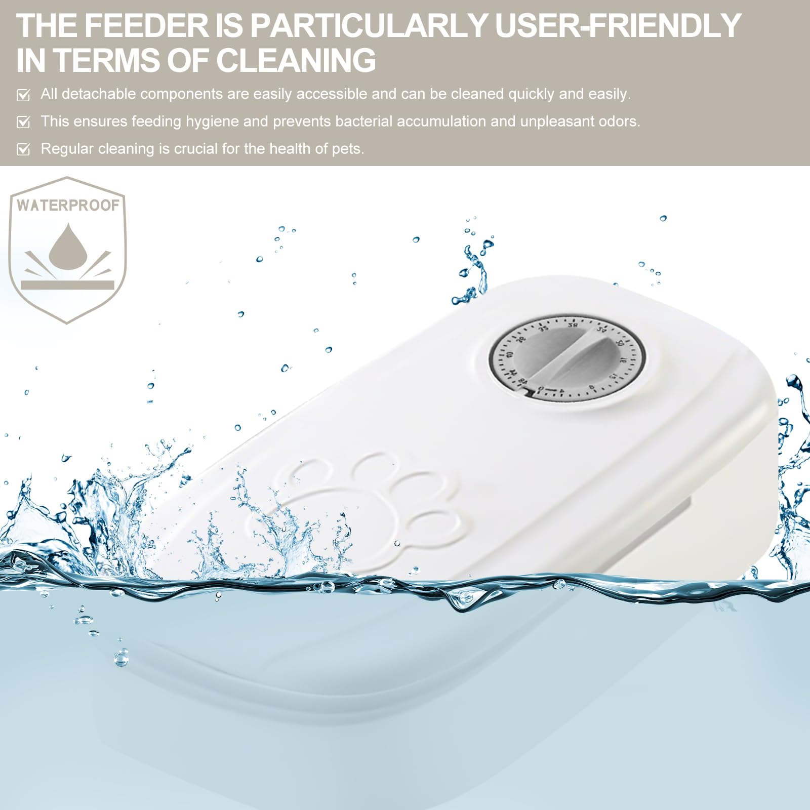 Comedero automático para mascotas, alimentación automática para perros y gatos, comedero automático con temporizador de 48 horas, comedero para gatos y perros (350 ml)