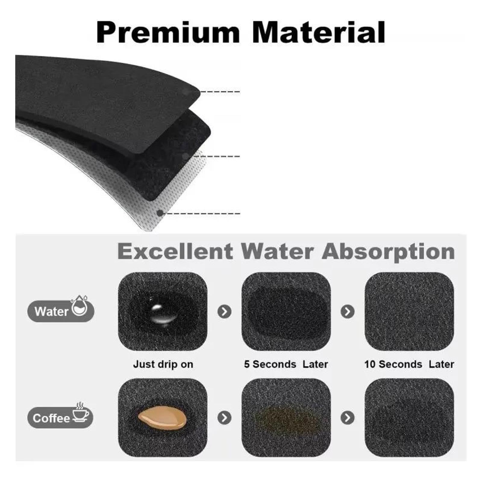 Tapis De Bar Tapis de séchage Vaisselle en diatomite imprimé