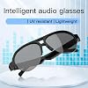 Smart Bluetooth Sunglasses with Touch Control, Dual Speaker and HD Microphone, Music Glasses for Men and Women, Rechargeable Audio Eyewear for Sports & Outdoors