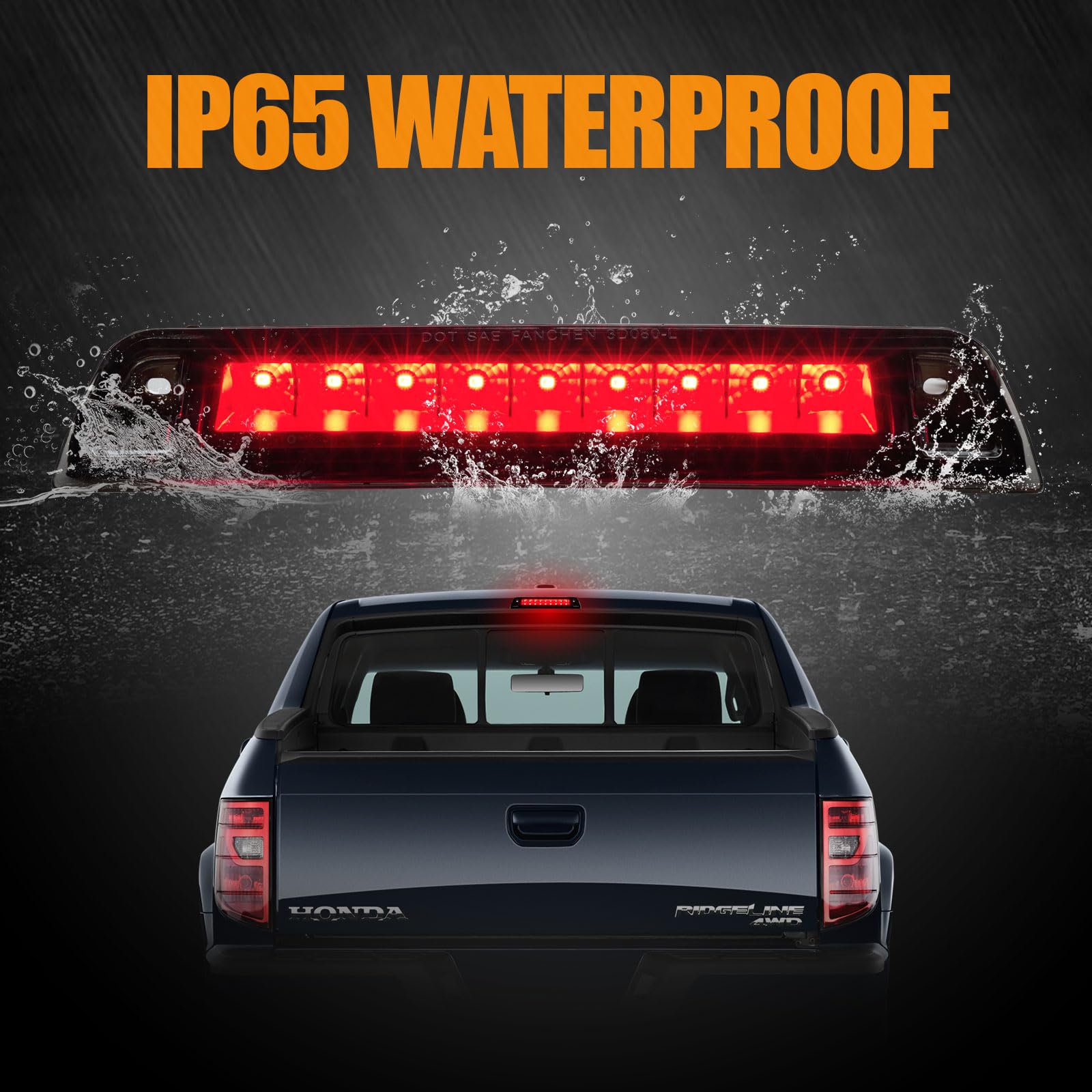 LED Third Brake Light (CHMSL) For 2006-2014 Honda Ridgeline - Smoked ...