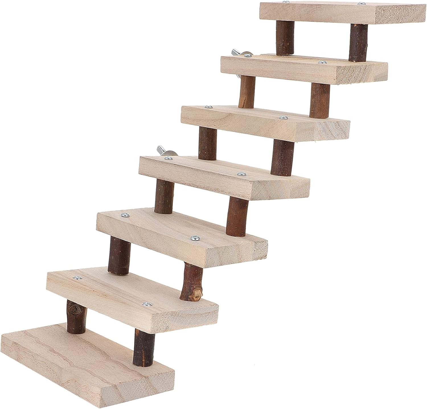 NUOBESTY Small Animal Wooden Ladder Platform Cage Bridge Guinea Pig Habitat Climbing Toy for Rabbit Hamster Bunny Squirrel Hedgehog Chinchilla Rat Mouse