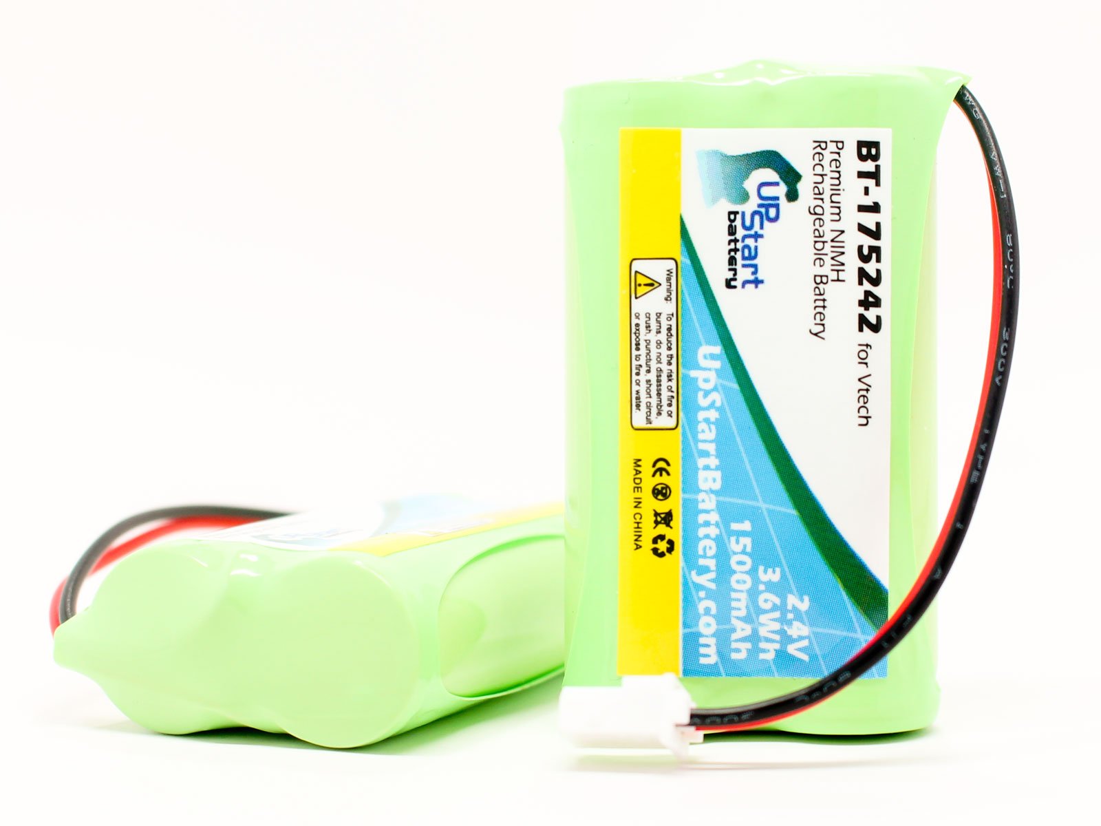 2 Pack - Replacement for Replacement Rayovac RAY77 Battery - Replaces Vtech CS6128-31 Cordless Phone Battery (1500mAh 2.4V NI-MH)