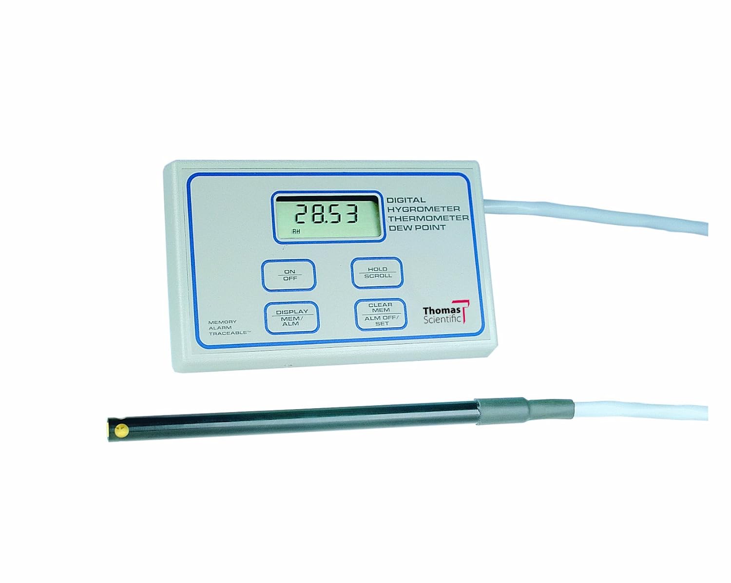 Thomas 4085 Traceable Humidity/Temperature/Dew Point Meter, Fast Response -40 to 220 degree F, 0.01 degree F Resolution, +/-4 degree F Accuracy