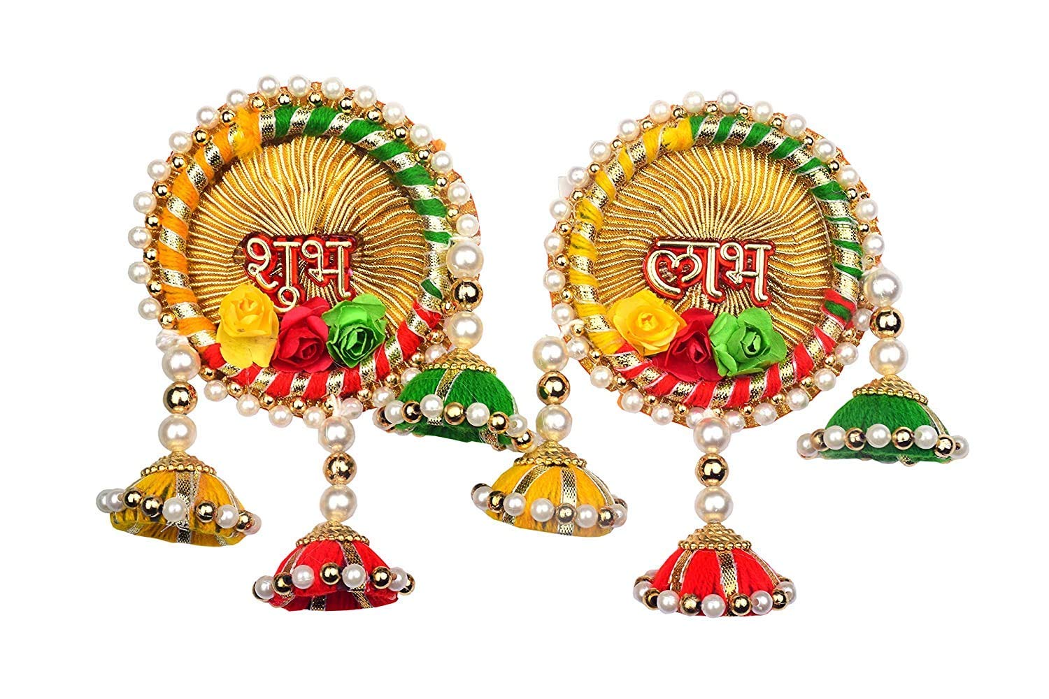 Shreeji Creation Shubh Labh Pair (02) Latkan for Home Decor, Office, Hotel Decoration (Shubh Labh112)