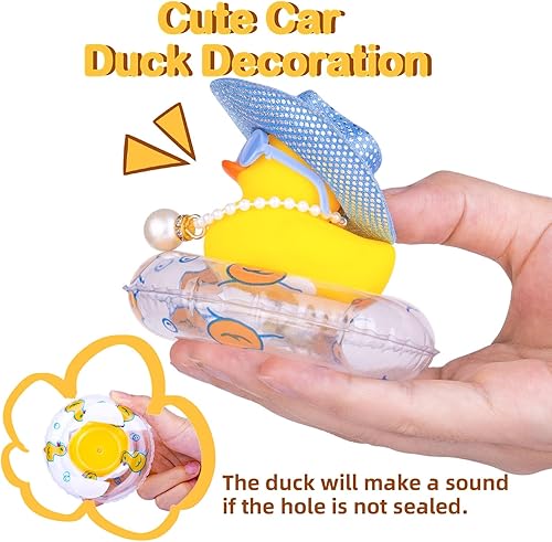 Miniatura 3 de Patos de goma para tablero de instrumentos de automóvil, pato vaquero, adornos de automóvil, accesorios de decoración de tablero de pato amarillo,