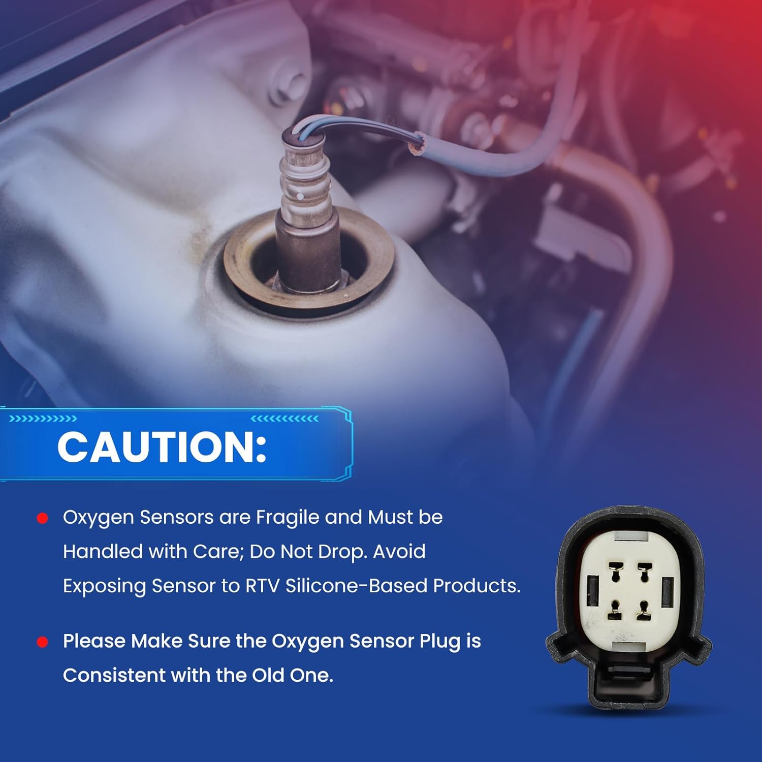 MOCA 234-4489 Downstream Oxygen Sensor Fits 2011-2019 for Ford Explorer 3.5L, 2011-2015 for Lincoln MKX 3.7L, 2011-2015 for Mazda CX-9 3.7L, 2011 for Mercury Milan 3.0L