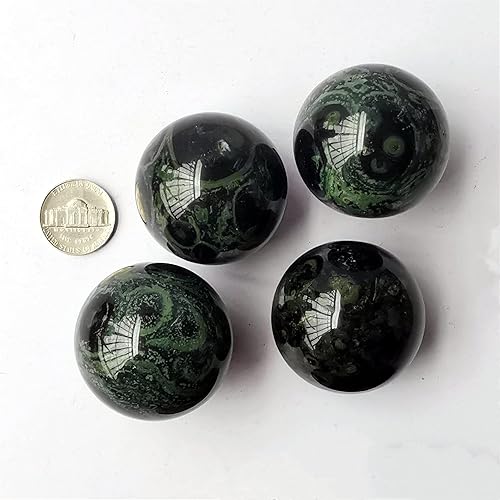 Vista 46 de Escultura de esfera de adivinación de cristal curativo de piedra lunar de 1.575 pulgadas, bola de piedras preciosas, Feng Shui Chakra Aura Piedra