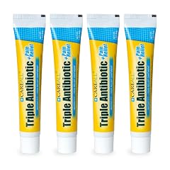 CareAll Triple Antibiotic Ointment Pain Relief 1 0 oz 4 Pack Dual Action First Aid for Minor Scrapes