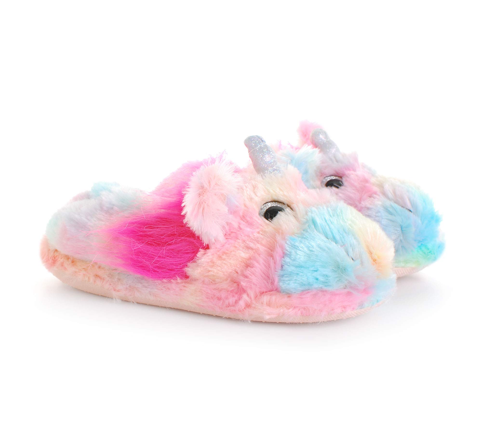 WLamb Rainbow Unicorn Girls Slippers Infants Size 1-2
