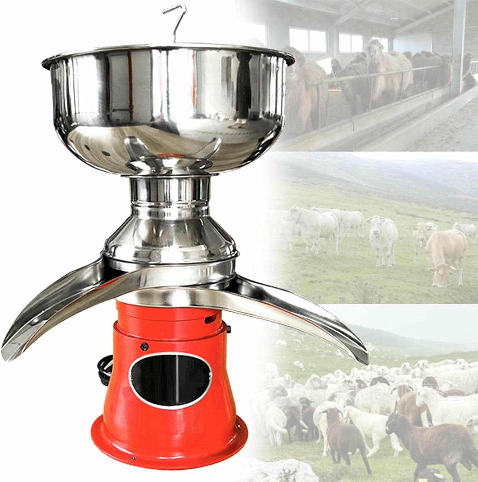 Séparateur de crème de lait électrique avec débit de 50 L/H pour transformation