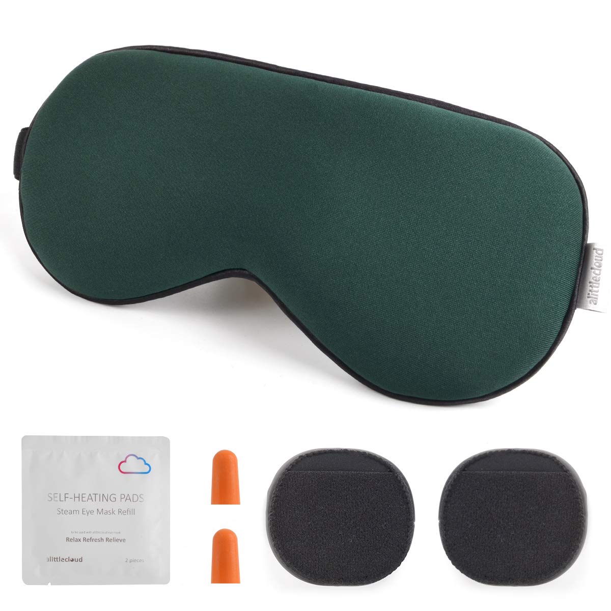 Sleep Mask for Women Men,3D Contoured&Lightweight Blindfold with Memory Foam Eye Mask/Cover/Shade/Pillow,Soft&Light Blocking for Yoga/Shiftwork/Travel/Naps,Dark Green