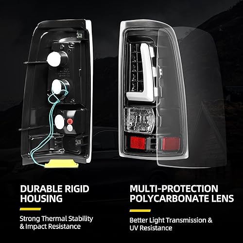 Miniatura 2 de DWVO Conjunto de luces traseras LED compatibles con Chevy Silverado 1500 25002007 Silverado Classic  99-02 GMC Sierra 1500 250001-02 Sierra 1500HD