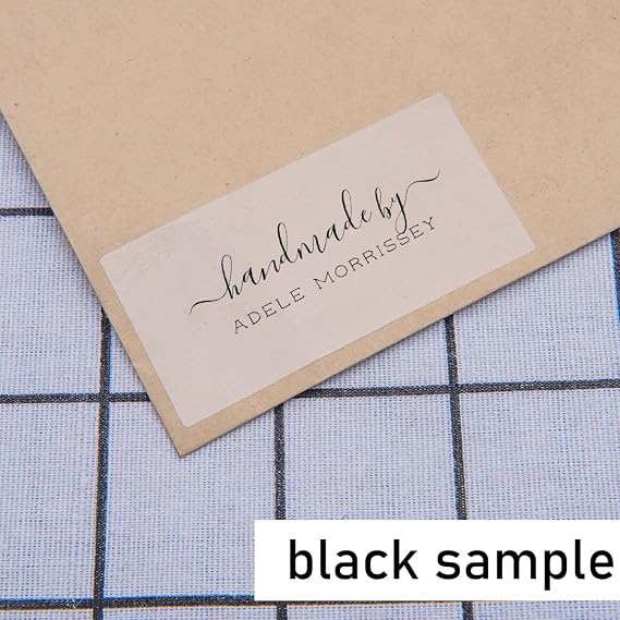 Clear Customized Stickers - Rectangular Transparent Labels for Wedding Elegant Personalized Handmade by