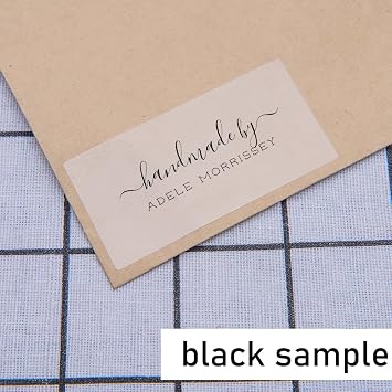 Clear Customized Stickers - Rectangular Transparent Labels for Wedding Elegant Personalized Handmade by