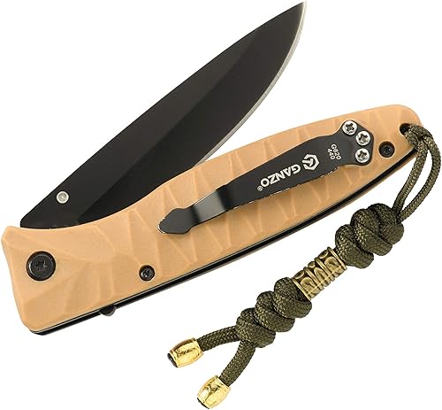 Miniatura 4 de M-Tac - Cordones para cuchillos con cuentas, cordón de paracaídas, cordón táctico para cuchillo, Zeus (oliva)