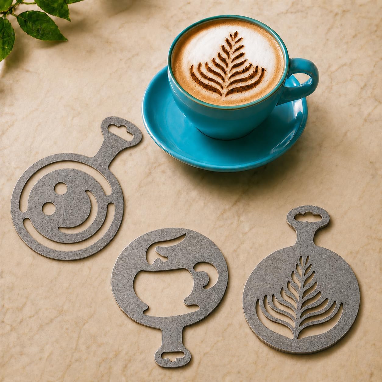 Stainless Steel Coffee Stencils, Metal Coffee Stencils Latte Art